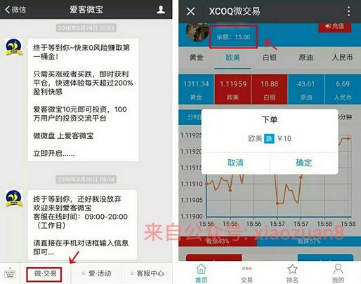 爱客微宝注册送15元体验券微盘交易买涨跌赚收益可提现 0撸羊毛 理财羊毛  第3张