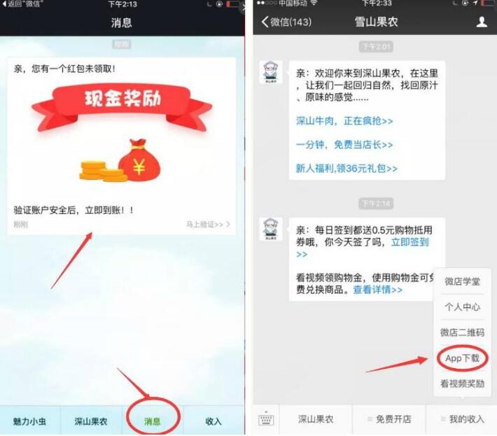 雪山果农和果仁小店下载app秒提现4元微信红包 微信红包 活动线报  第4张