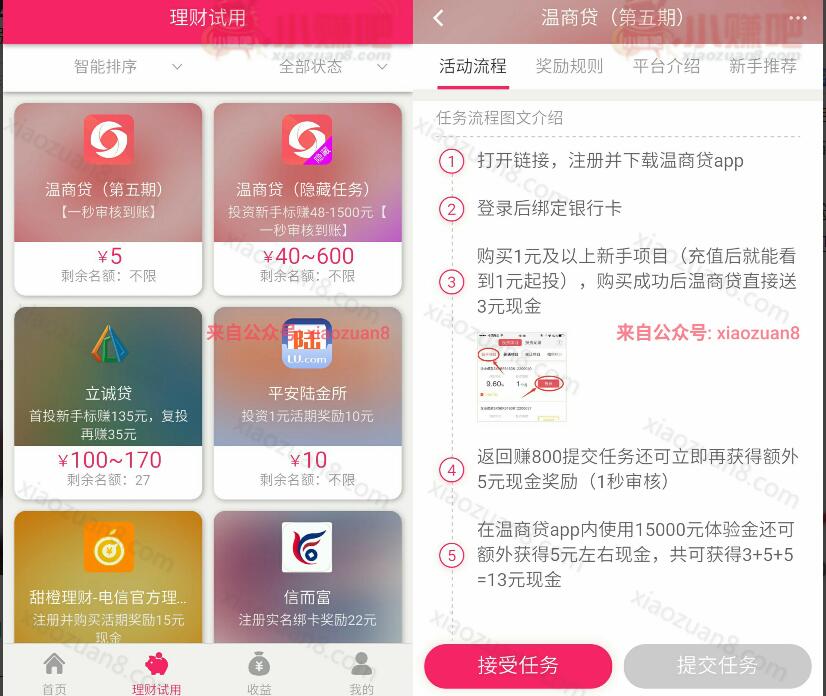 温商贷联合赚800推广注册投资1元送13元现金可提现 0撸羊毛 理财羊毛  第3张
