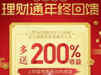 微信年终回馈理财通加送200%收益1000元起投 投资羊毛 理财羊毛  第1张