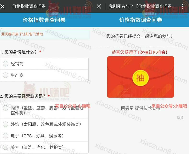 汽车用品风云榜价格指数问答抽奖送1元以上微信红包 微信红包 活动线报  第3张