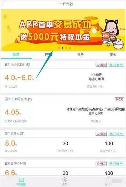 一仟金融新用户投资100元1天送17.2元现金 投资羊毛 理财羊毛  第3张