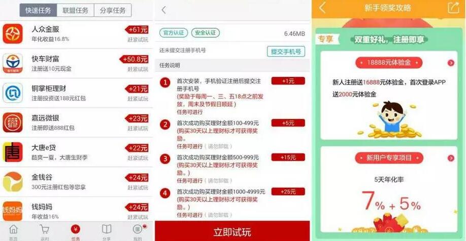快车财富投资100元1月标送22元现金徽商银行存管 投资羊毛 理财羊毛  第3张