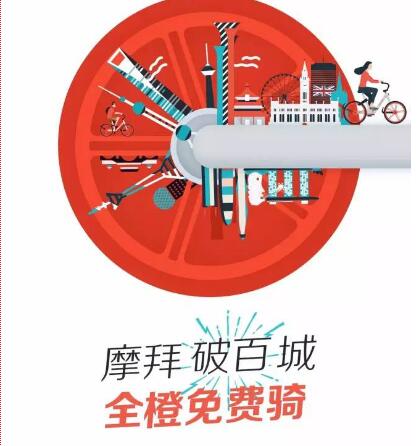 摩拜破百城全橙免费骑4天和20亿现金红包 出行优惠券 微信红包 活动线报  第1张