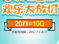 广西联通暑假流量包20元10G区内流量 免费流量 优惠福利  第1张