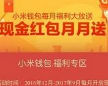 小米钱包现金红包月月送随机现金红包可提现 微信红包 活动线报  第1张