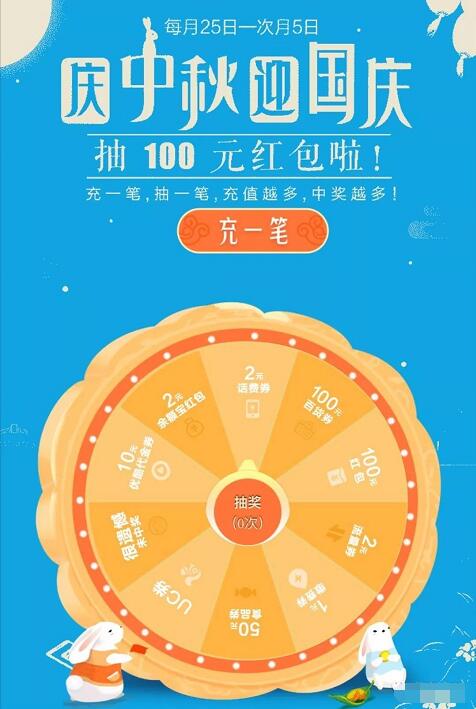 支付宝庆中秋迎国庆充话费最高送100元支付宝红包 免费话费 支付宝红包 优惠福利  第3张