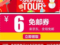 京东黑五感恩节免邮券每天10点抢6元京东免邮券