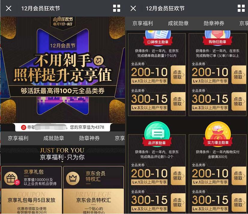 京东12月会员狂欢节免费领取京东10 15元全品类券 京东 优惠福利  第3张