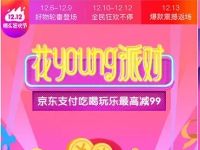 京东金融双12花YOUNG派对京东支付吃喝玩乐最高立减99元 优惠卡券 优惠福利  第1张