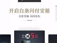 京东开启白条闪付宝箱立减5元，可享受立减5元优惠 优惠卡券 优惠福利  第1张