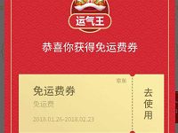 京东过年礼免费领取6元京东免邮券