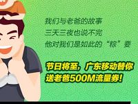 广东移动粽有父爱在心头送500m移动省内流量包 免费流量 活动线报  第1张