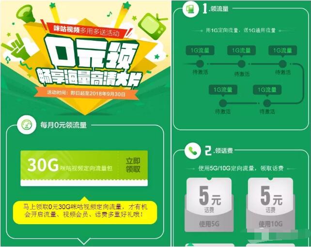 广东移动送31G咪咕视频定向流量+5 10元话费 免费话费 免费流量 活动线报  第3张