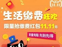 支付宝生活缴费双11加油站狂欢抢11.11缴费红包 优惠卡券 优惠福利  第1张