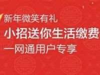 招商银行新年微笑有礼送3元生活缴费券 优惠卡券 优惠福利  第1张