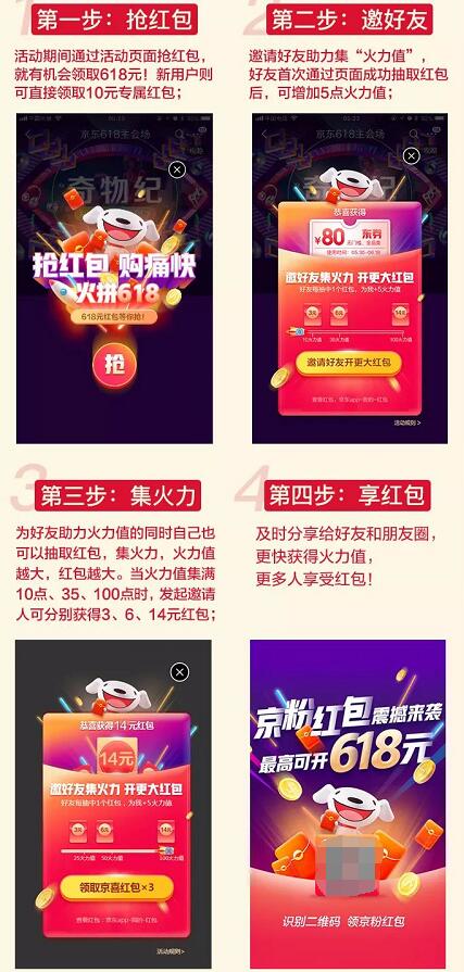 2019年京东618京喜红包，集火力值领最高618红包 京东 活动线报  第3张