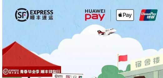 银联闪付Apple Pay、Huawei Pay支付顺丰满30元立减10元