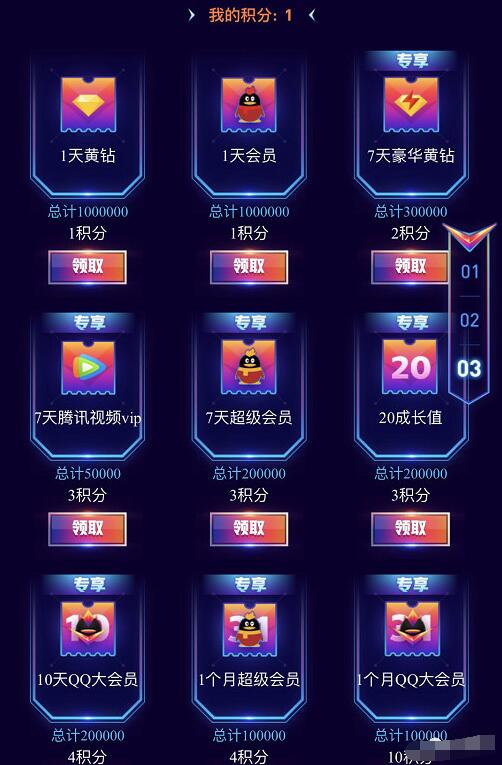QQ大会员首发1积分可兑换1天QQ会员/黄钻会员 免费会员VIP 活动线报  第3张