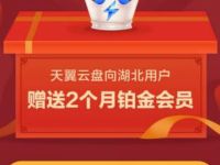 天翼云盘向湖北用户赠送2个月天翼云盘铂金会员 免费会员VIP 优惠福利  第1张