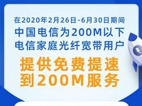 宽带提速为爱守护全国电信宽带免费提升200M 免费流量 活动线报  第1张