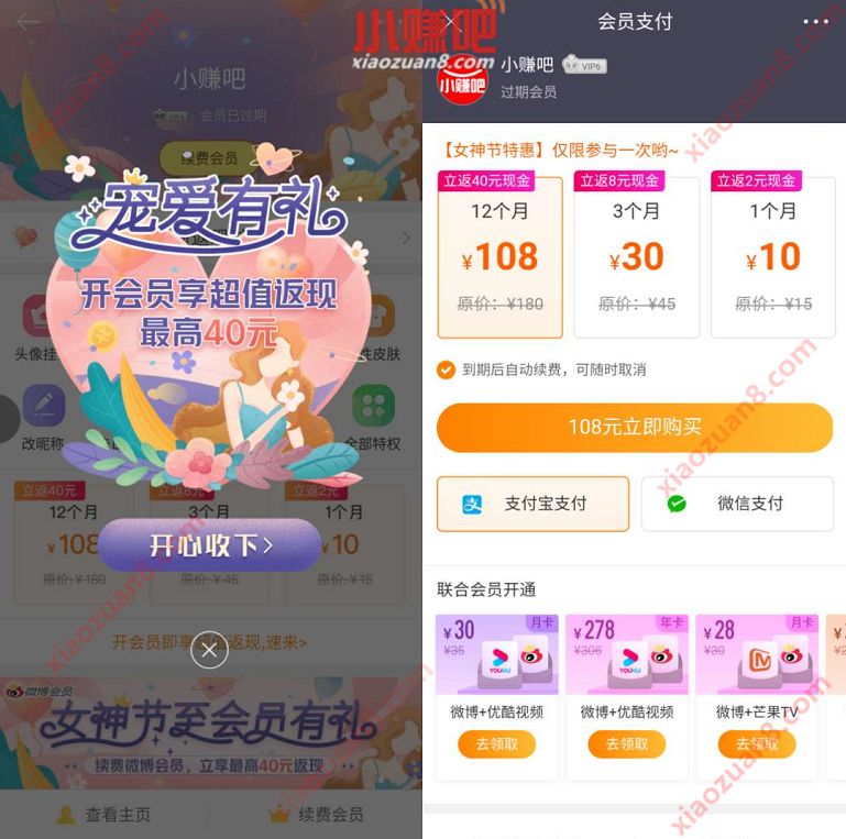 微博宠爱有礼享超值返现68元购买1年微博会员VIP 微博会员 免费会员VIP 活动线报  第3张
