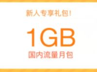 联通新人专享礼包，免费领1G联通流量月包