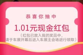 支付宝粤港澳大湾区国际云车展抽1.01元支付宝红包 支付宝红包 活动线报  第1张