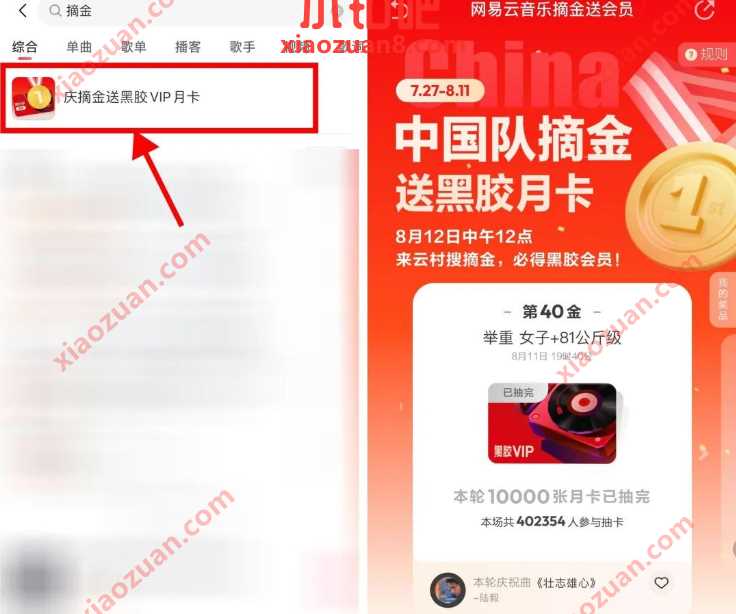 网易云音乐摘金送会员，庆摘金送黑胶VIP 网易云活动 网易云音乐会员 活动线报  第1张